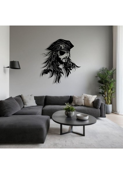 Korsan Figürlü Metal Duvar Dekoru – Macera ve Özgürlüğün Sembolü