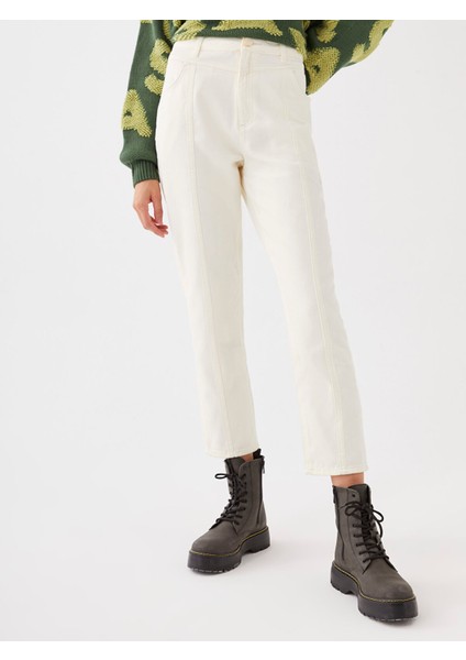 Yeni Sezon Standart Fit Düz Gabardin Kadın Pantolon indirimleri