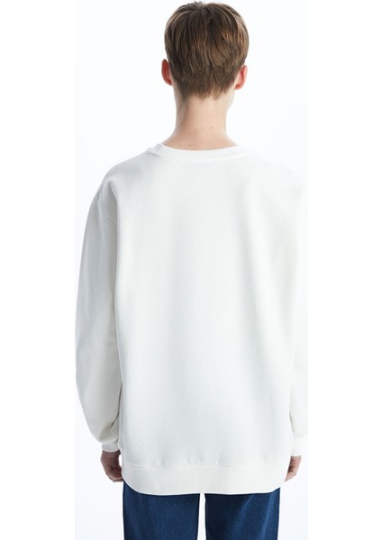 Yeni Sezon Bisiklet Yaka Baskılı Kadın Sweatshirt fırsatları