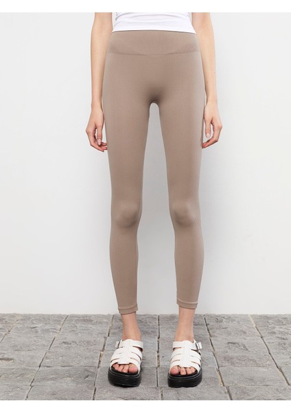 Yeni Sezon Kadın Beli Lastikli Düz Tayt modelleri