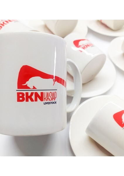 Kişiye Özel Kurumsal Logolu Beyaz Kupa Bardak - Logolu Kupa Bardak - 6 Adet.. indirimleri