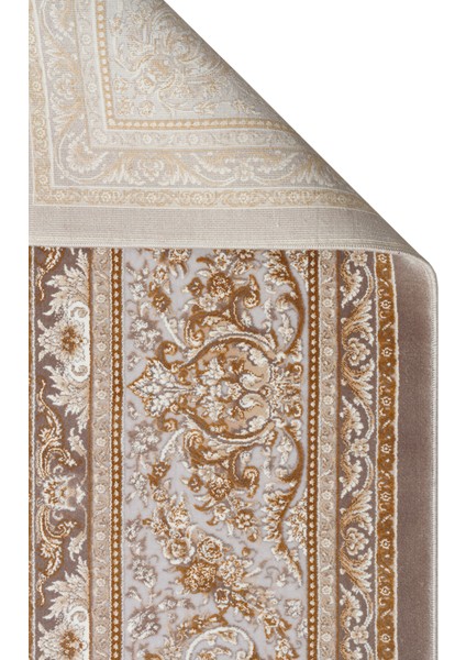 Persian Per 01 Grey Viskon – Klasik Desenlere Sahip Yüksek Dokuma Sıklığı ile Üretilen 120 Tarak Makine Halısı