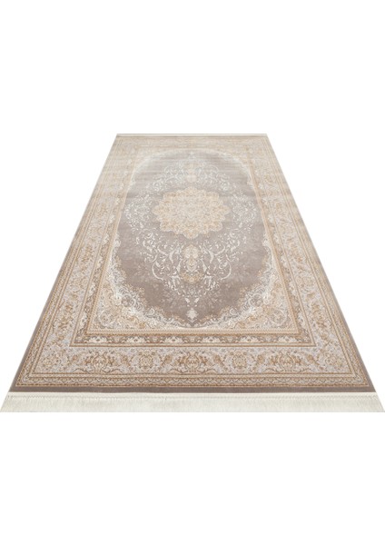 Persian Per 01 Grey Viskon – Klasik Desenlere Sahip Yüksek Dokuma Sıklığı ile Üretilen 120 Tarak Makine Halısı