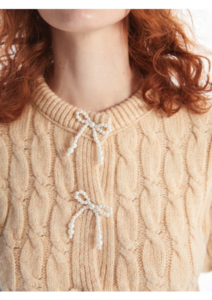 Yeni Sezon Kurdele Detaylı Balon Kollu Prenses Kazak modelleri