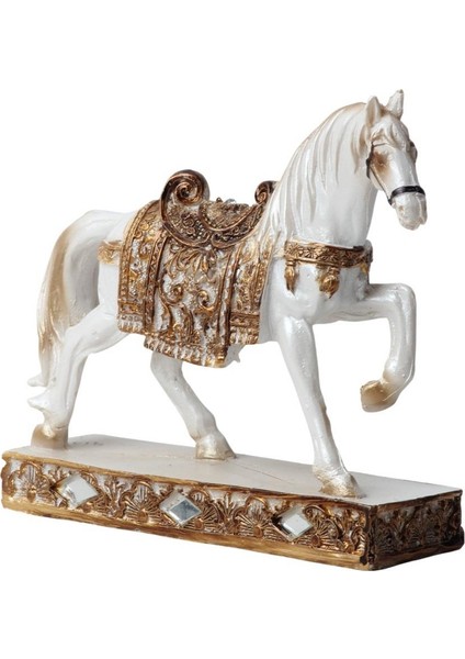 Lüks Nakış Işlemeli At Heykeli Dekoratif Masaüstü Biblo 10 Cm. Ev Ofis Yeni Yıl Hediyesi Vitrin Süsü modelleri