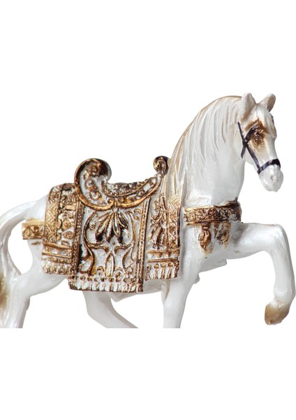 Lüks Nakış Işlemeli At Heykeli Dekoratif Masaüstü Biblo 10 Cm. Ev Ofis Yeni Yıl Hediyesi Vitrin Süsü indirimleri