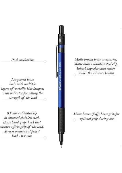 Graphx Versatil 0.7mm Mavi modelleri