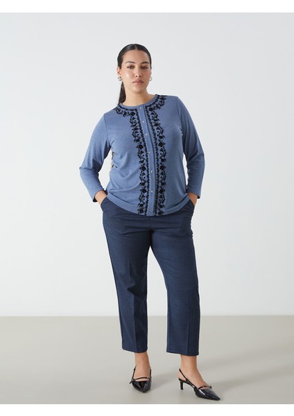 Yeni Sezon Bisiklet Yaka Çiçekli Kadın Bluz fiyatları