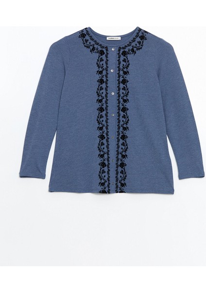 Yeni Sezon Bisiklet Yaka Çiçekli Kadın Bluz indirimleri