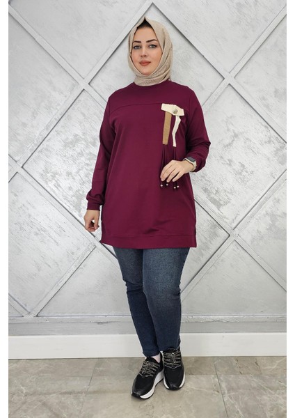 Kadın Kombin ve Bağcık Detaylı Tesettür Tunik modelleri