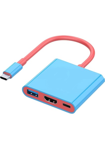GA93 Switch Type-C To HDMI Adaptör USB Hub 8K60Hz 4K120Hz PD100W Şarj