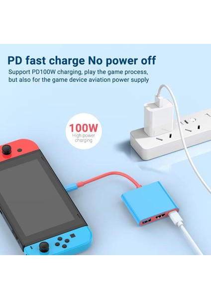 GA93 Switch Type-C To HDMI Adaptör USB Hub 8K60Hz 4K120Hz PD100W Şarj fırsatları