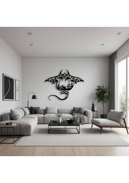 Metal Manta Ray Duvar Dekoru – Modern Tropikal Tasarım Dekoratif Salon Ofis Duvar Tablo Aksesuarı fırsatları