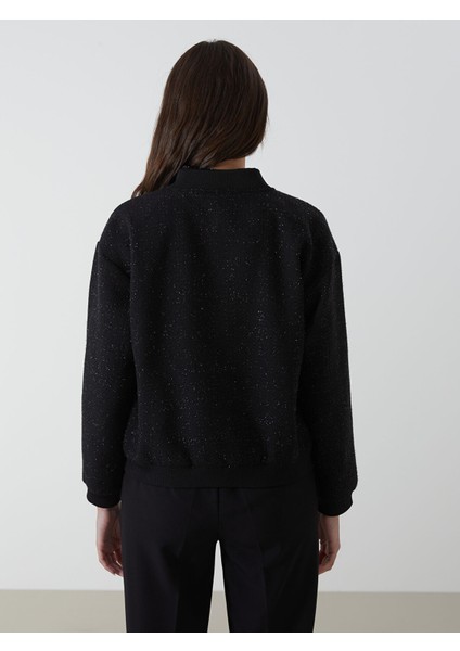 Yeni Sezon Kolej Yaka Parlak Görünümlü Kadın Tüvit Ceket fırsatları