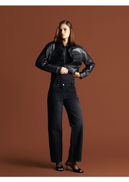 Yeni Sezon Straight Fit Kadın Jean Pantolon