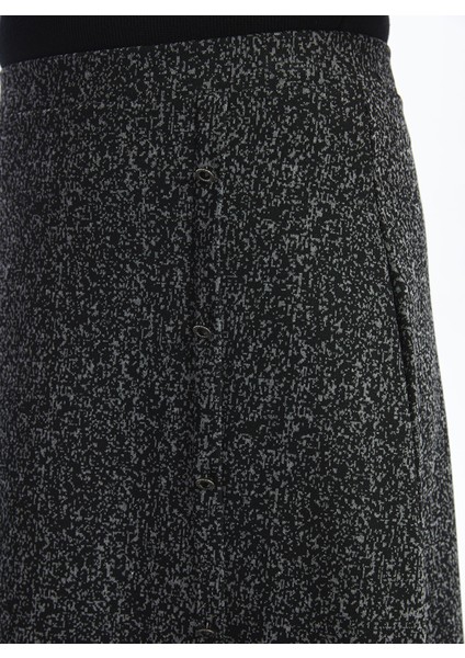 Yeni Sezon Beli Lastikli Desenli A Kesim Kadın Etek modelleri