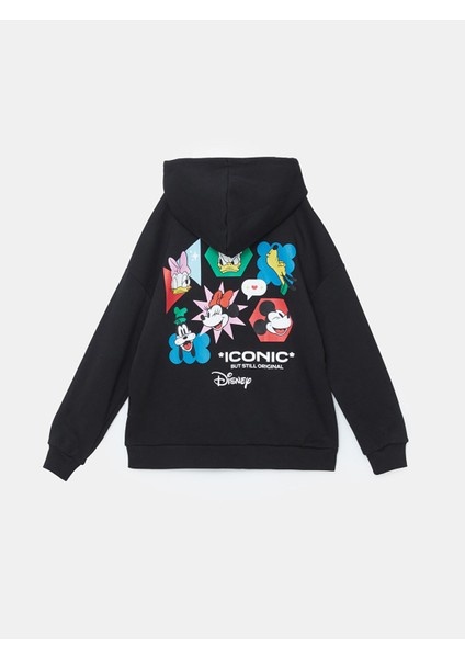 Yeni Sezon Mickey ve Arkadaşları Baskılı Kadın Kalın Hoodie fiyatları