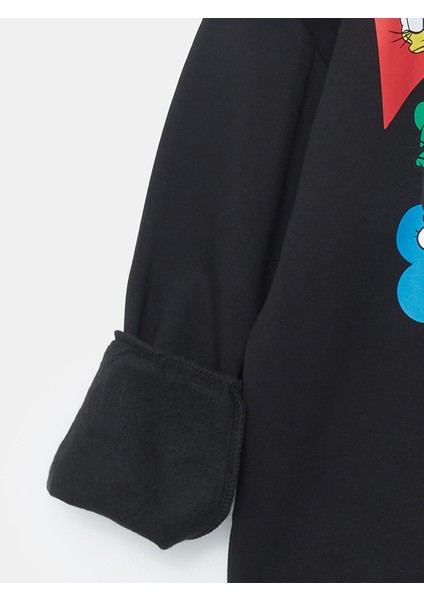 Yeni Sezon Mickey ve Arkadaşları Baskılı Kadın Kalın Hoodie modelleri