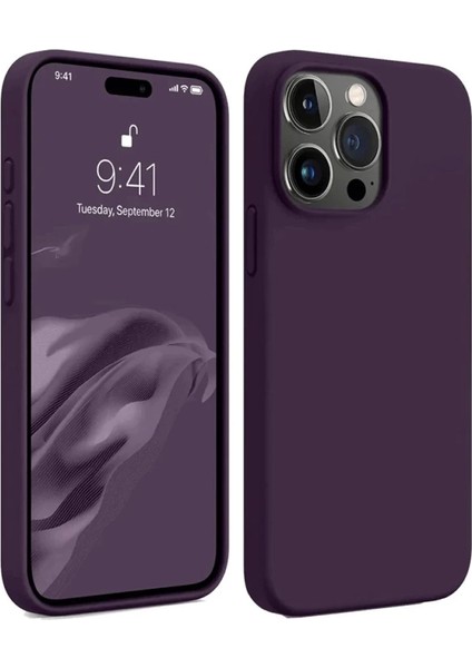 Iphone 15 Kılıf First Silikon - Mürdüm