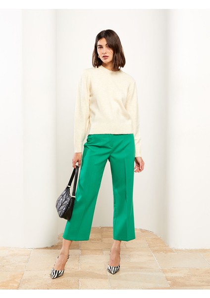 Yeni Sezon Kadın Standart Fit Düz Pantolon