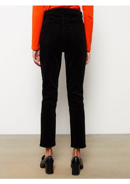 Yeni Sezon Normal Bel Dar Fit Düz Kadife Kadın Pantolon indirimleri