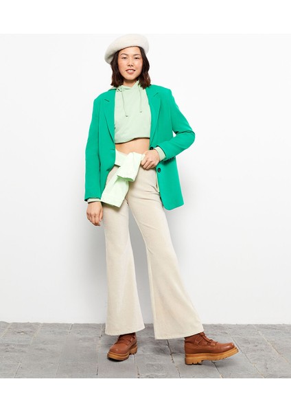 Yeni Sezon Kadın Standart Fit Düz Pantolon