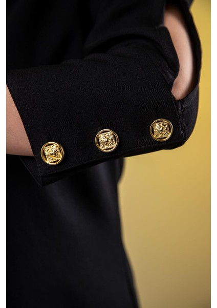 Kadın 3330450 Büyük Beden Kol Detaylı Siyah Elbise modelleri