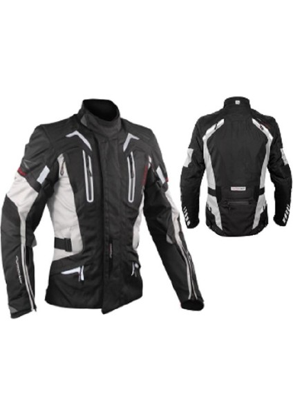 Windtech Uzun Large Beden Siyah-Bej Mont