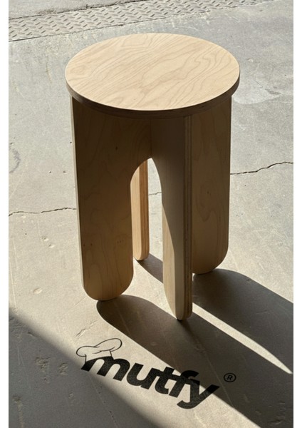 Portatif Kolay Kurulum Ahşap Sehpa - Tabure Kişiselleştirilebilir & Boyanabilir Sehpa - Flat Pack