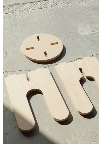 Portatif Kolay Kurulum Ahşap Sehpa - Tabure Kişiselleştirilebilir & Boyanabilir Sehpa - Flat Pack fiyatları