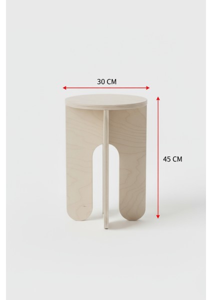 Portatif Kolay Kurulum Ahşap Sehpa - Tabure Kişiselleştirilebilir & Boyanabilir Sehpa - Flat Pack fırsatları