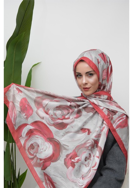 Floral Akrilik Desenli Dijital Soft Şal