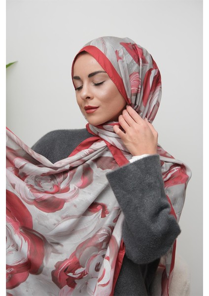 Floral Akrilik Desenli Dijital Soft Şal modelleri