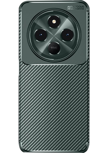 Redmi 14C Kılıf Auto Focus Karbon Kapak - Koyu Yeşil