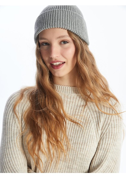 Yeni Sezon Bisiklet Yaka Düz Uzun Kollu Kadın Triko Kazak