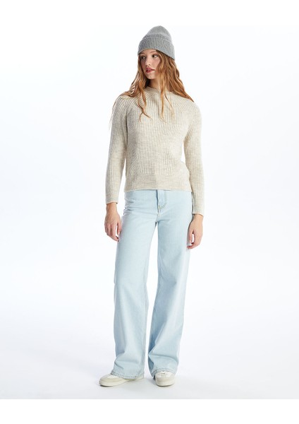 Yeni Sezon Bisiklet Yaka Düz Uzun Kollu Kadın Triko Kazak modelleri