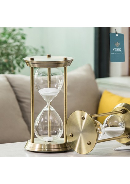 Roma Sütunu Tasarımlı Dekoratif Kum Saati – 60 Dk Zaman Ölçer Metal Gövde (32X17 Cm) fırsatları