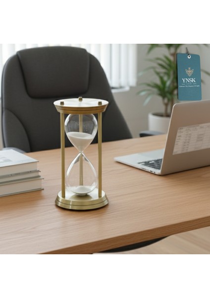 Roma Sütunu Tasarımlı Dekoratif Kum Saati – 60 Dk Zaman Ölçer Metal Gövde (32X17 Cm) indirimleri