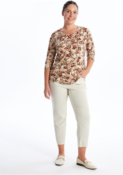 Yeni Sezon Bisiklet Yaka Desenli Kadın Bluz fiyatları