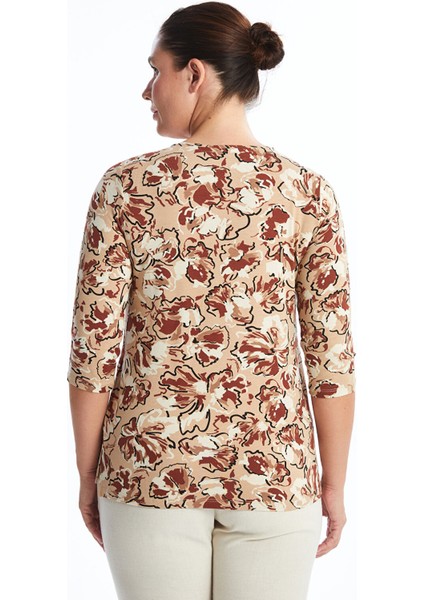 Yeni Sezon Bisiklet Yaka Desenli Kadın Bluz fırsatları