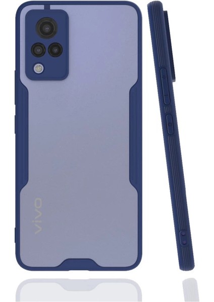 V21 Kılıf Platin Silikon - Lacivert