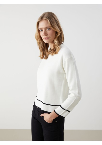 Yeni Sezon Bisiklet Yaka Kadın Triko Kazak