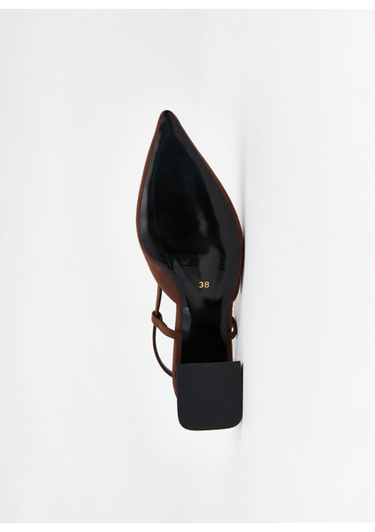 Yeni Sezon Süet Görünümlü Kadın Topuklu Ayakkabı fırsatları