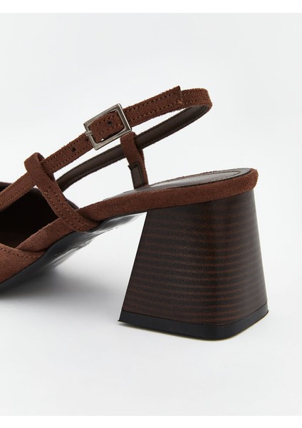 Yeni Sezon Süet Görünümlü Kadın Topuklu Ayakkabı indirimleri