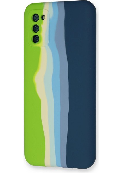 A03S Kılıf Ebruli Lansman Silikon - Yeşil-Koyu Yeşil modelleri