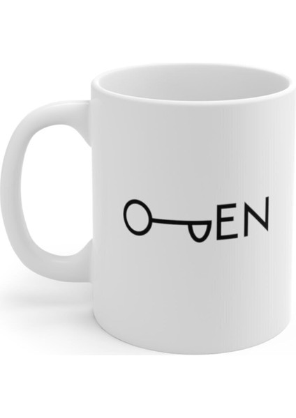 Open Baskılı Kupa Bardak