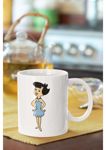 Kaplumbağa Silüet Baskılı Porselen Kupa Bardak