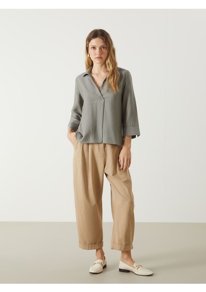 Yeni Sezon Gömlek Yaka Kadın Bluz fiyatları