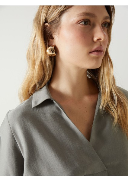 Yeni Sezon Gömlek Yaka Kadın Bluz modelleri