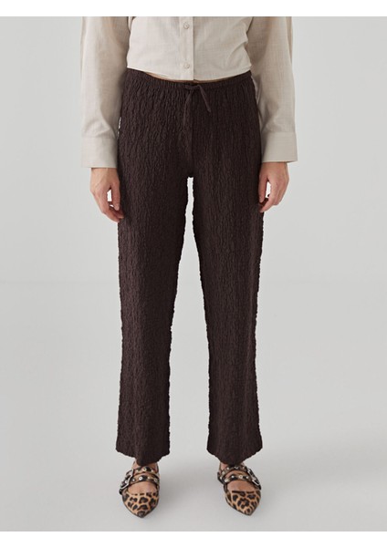 Yeni Sezon Beli Lastikli Dokulu Kadın Pantolon fiyatları